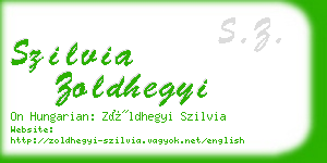 szilvia zoldhegyi business card